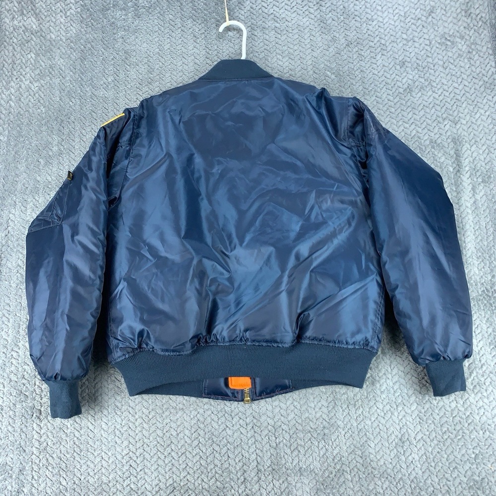 Rothco MA-1 Flight Jacket Mens Medium Ultra Force Blue Flag - Picture 8 of 13